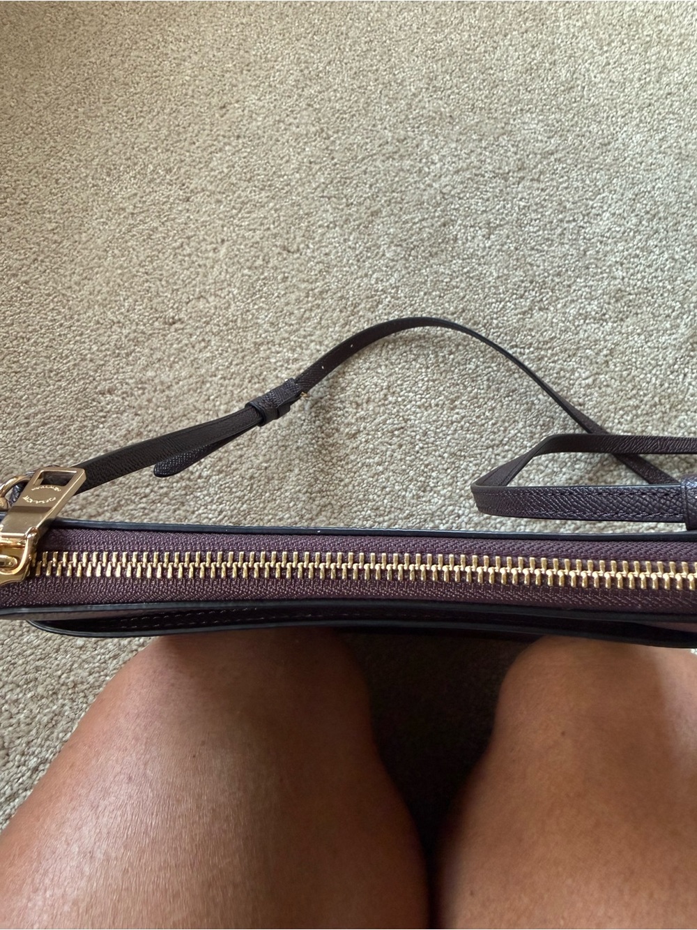 NEW Dark Brown COACH Kitt Leather Crossbody - Picture 4 of 5